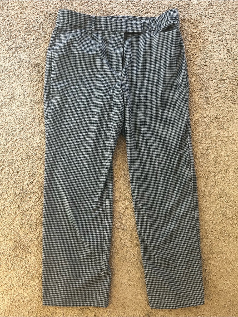 Loft blue/gray houndstooth trousers
